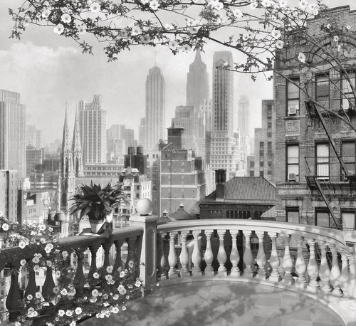 в офис, города, мегаполис, черно-белые