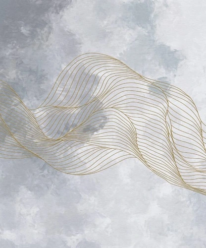 флюиды, серые, золотые линии