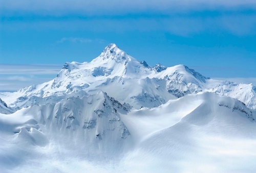 пейзаж, горы, снег, белые