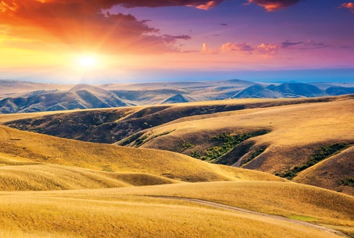 пейзаж, горы, песочная, оранжевая