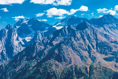 пейзаж, горы, синий, фиолетовая