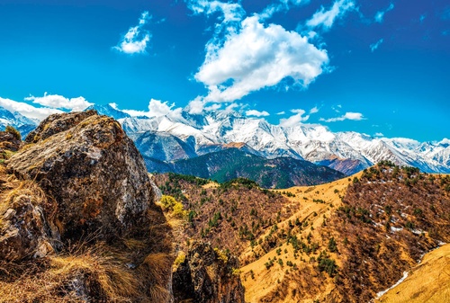 пейзаж, горы, коричневые