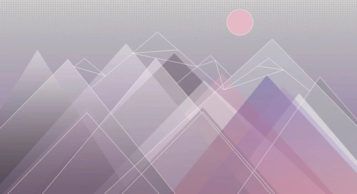 пейзаж, горы, серо-сиреневые, кубизм, солнце и горы, графика