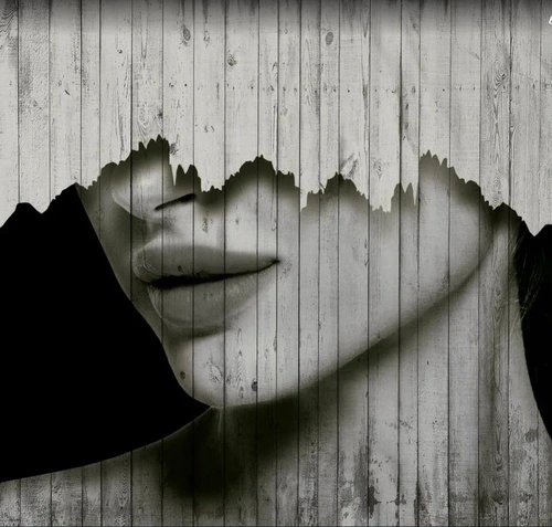 молодежные, девушка, черно-белые, вертикальные линии