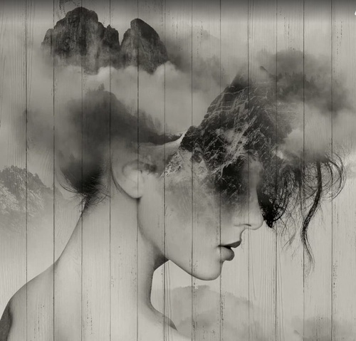 молодежные, девушка, черно-белые, профиль