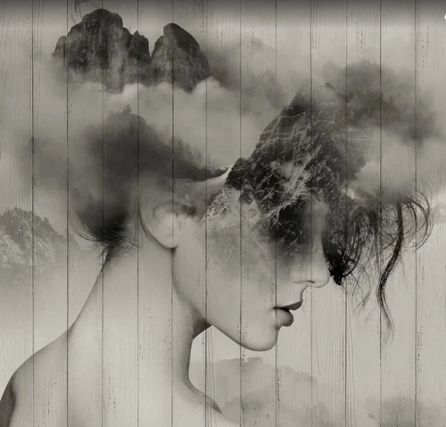 молодежные, девушка, черно-белые, профиль