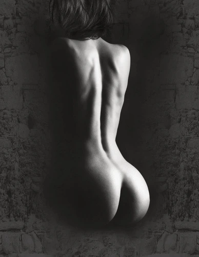 молодежные, девушка, обнаженная, черно-белые, фото