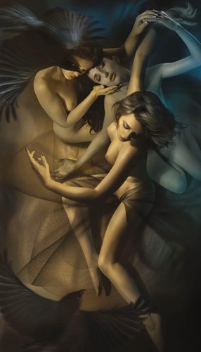 молодежные, три девушки, обнаженные, эротика