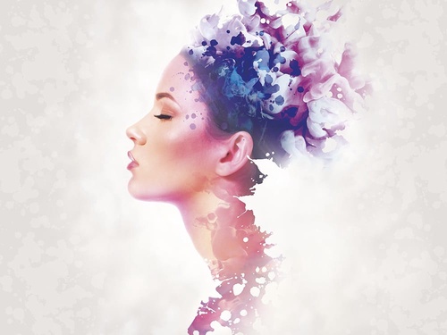 молодежные, девушка, с цветами на голове