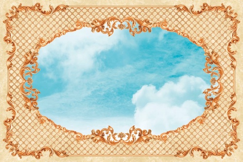 потолок, овальный, небо