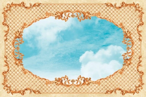 потолок, овальный, небо