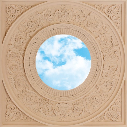 потолок, круглый, небо