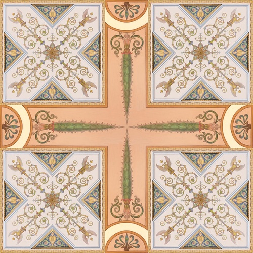 потолок, светло коричневый, с узором