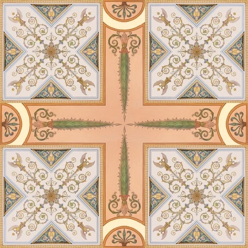 потолок, светло коричневый, с узором