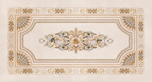 потолок, бежевые, для коридора, широкие, с узором