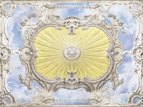 потолок, светлые, с лепниной, в гостиную, в зал