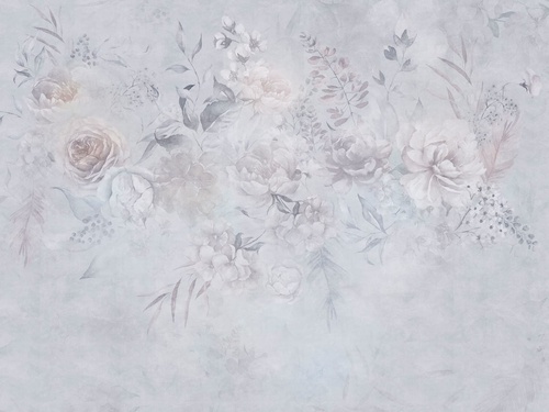 современные, цветы, в стиле прованс, светло голубая