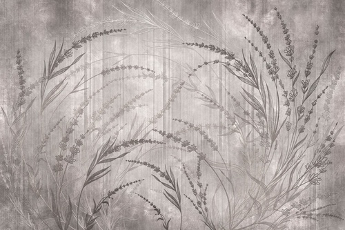 графика, трава, серо-бежевая