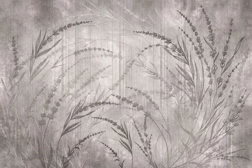 графика, трава, серо-бежевая