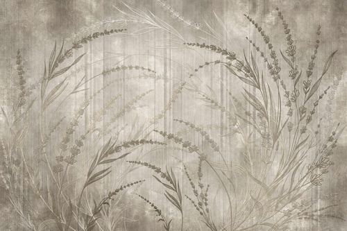 графика, трава, серо-бежевая