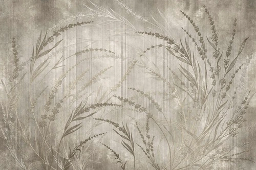 графика, трава, серо-бежевая