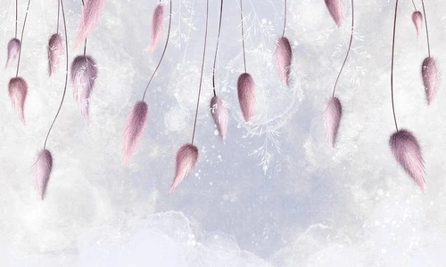 современные, листья, сиреневые, свисающие