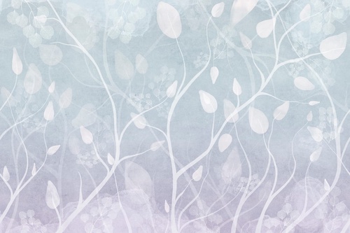 современные, ветки, листья, голубые, белые