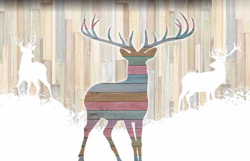 в детскую комнату, олень, белые