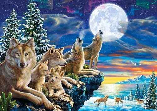 в детскую комнату, волки