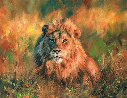 живопись, лев