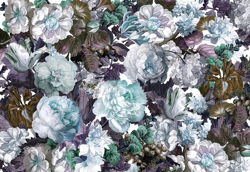 розы, пионы, листья, лепестки, цветы, растения