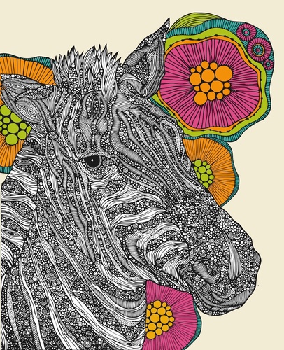 графика, зебра, черные, фуксия