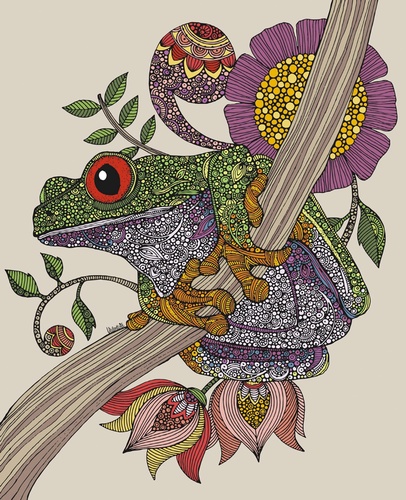 графика, лягушка, зеленая