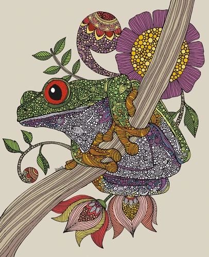 графика, лягушка, зеленая