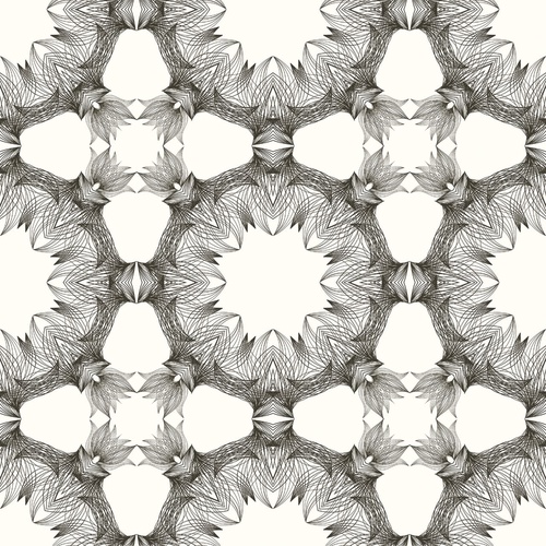 абстракция, черно-белые, узор, калейдоскоп
