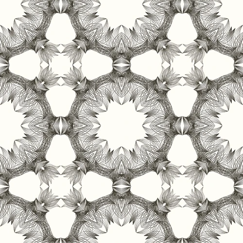 абстракция, черно-белые, узор, калейдоскоп