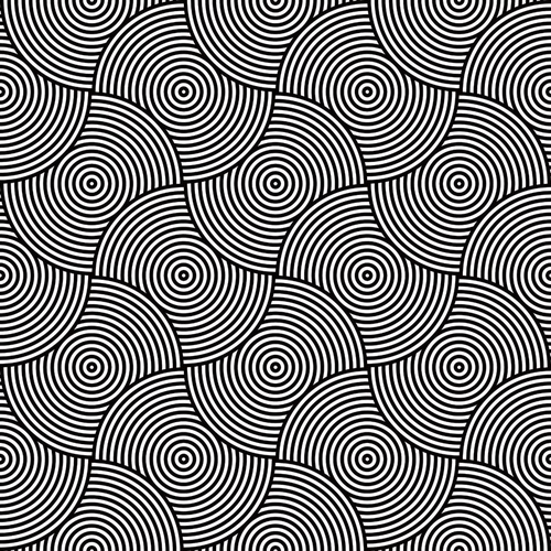 абстракция, черно-белые, иллюзия, круг