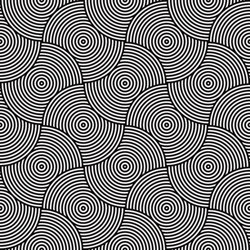 абстракция, черно-белые, иллюзия, круг