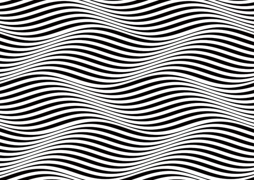 абстракция, черно-белые, линии, волны