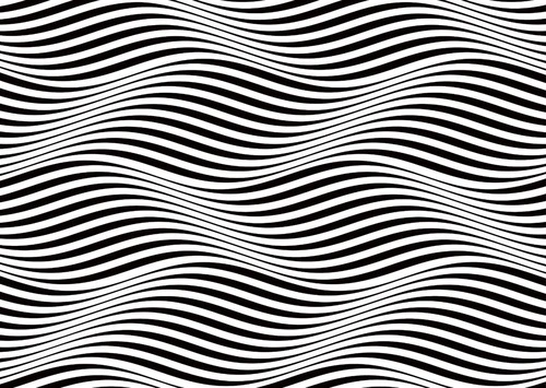 абстракция, черно-белые, линии, волны