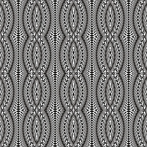 абстракция, черно-белые, рисунок, косы