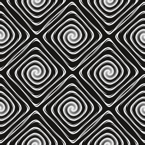 абстракция, черно-белые, лабиринт, иллюзия