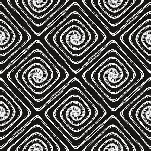 абстракция, черно-белые, лабиринт, иллюзия