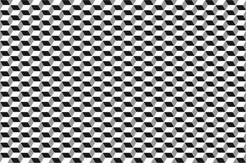 абстракция, черно-белые, узор, иллюзия куба