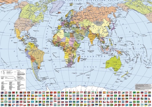 в детскую комнату, карта, политическая, цветная, политическая карта мира