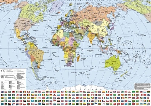 в детскую комнату, карта, политическая, цветная, политическая карта мира