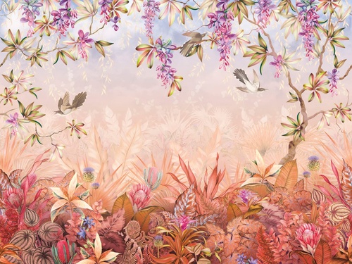 в детскую комнату, цветы, сад, поляна