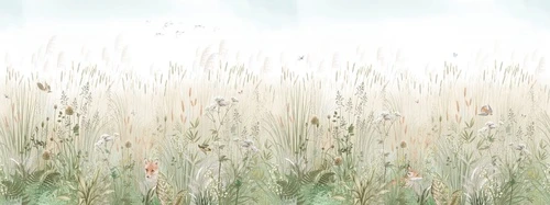 в детскую комнату, в загородный дом, поле, поляна, колосья