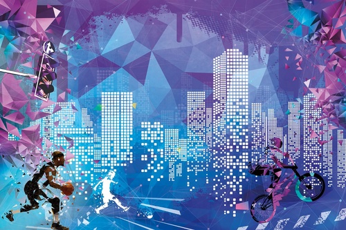 молодежные, футболисты, синяя, сиреневая