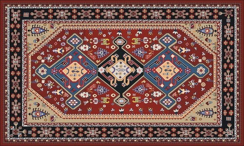 арабески, узор, ковер, бордовая